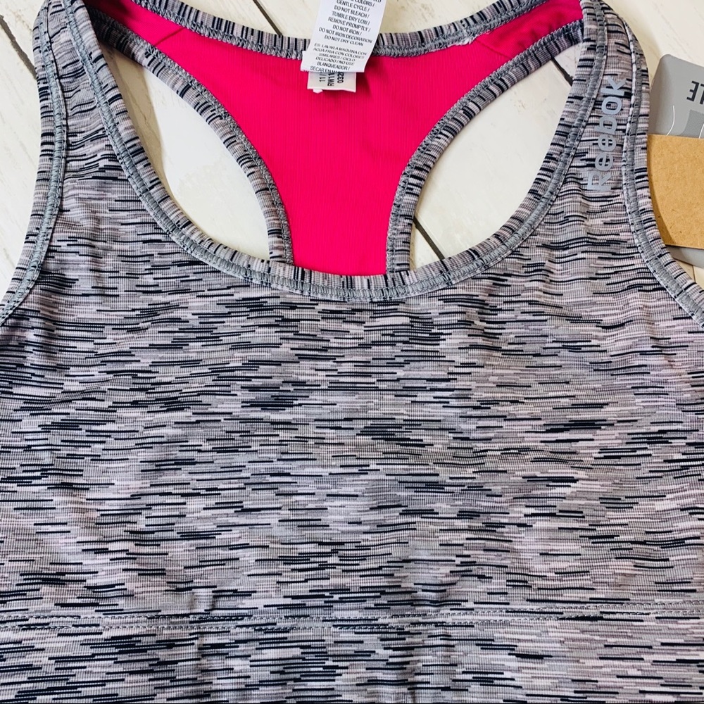 Reebok reversible sport’s bra gray pink NWT XS - Picture 2 of 7
